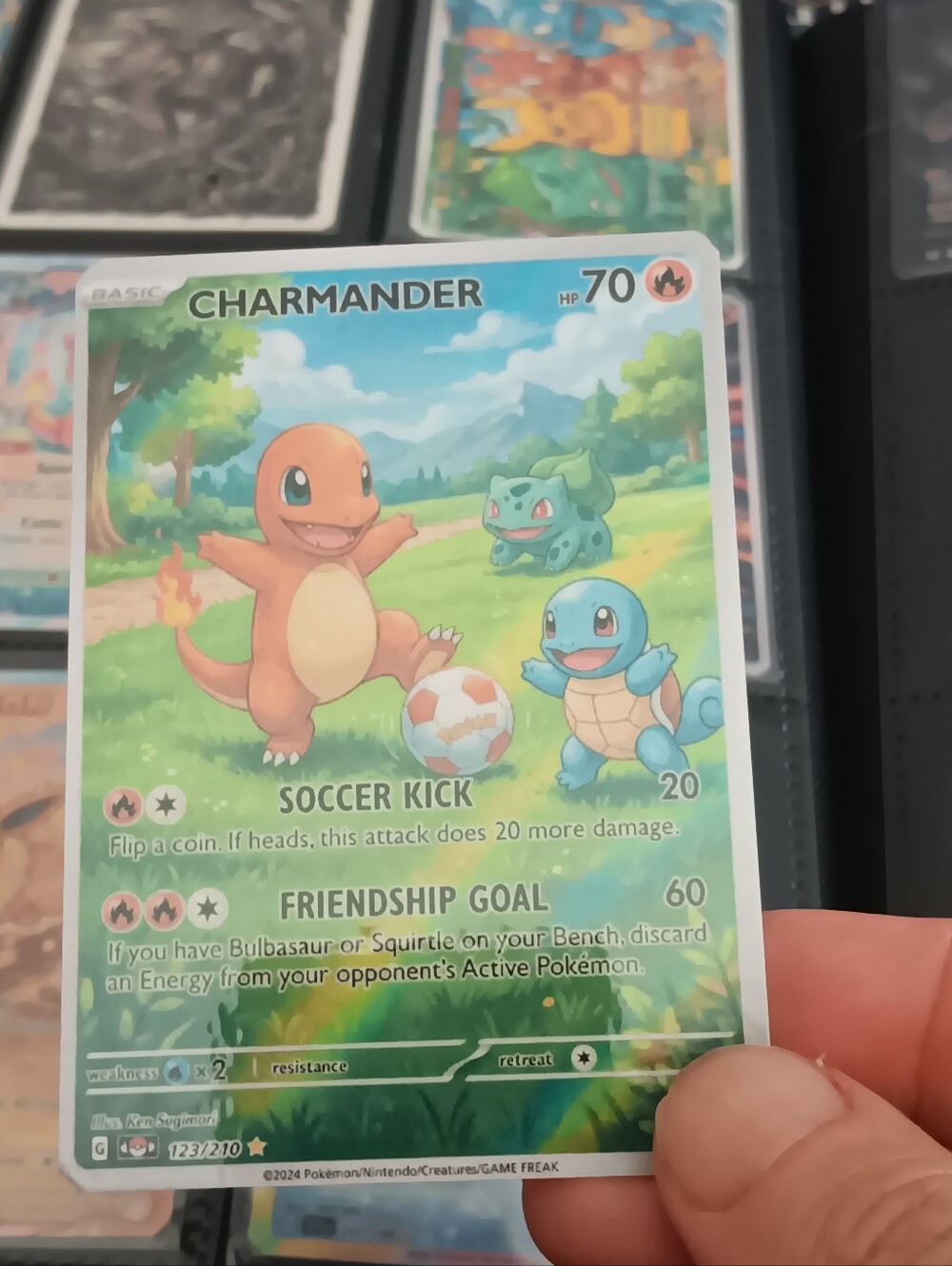 Pokémon Charmander Soccer Kick Collector Card - Orange